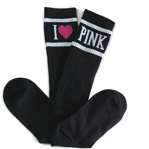 Victoria's Secret PINK  Knee High I Heart Pink - Picture 2 of 6